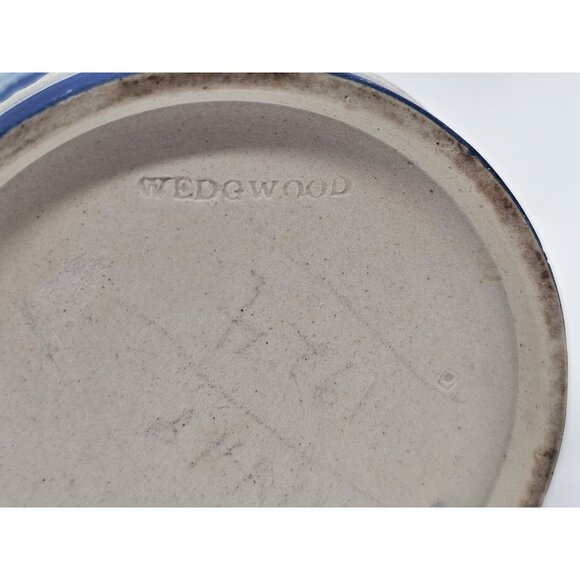 Wedgewood Jasperware Blue And White 4" Creamer Victorian Ornate Boho - Picture 9 of 13